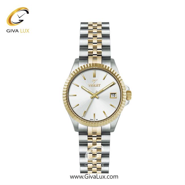 ساعت مچی اورجینال زنانه ویولت VIOLET نقره ای-طلایی | نقره ای-طلایی| نقره ای| کد رفرنس 0558/2 | 0573/2